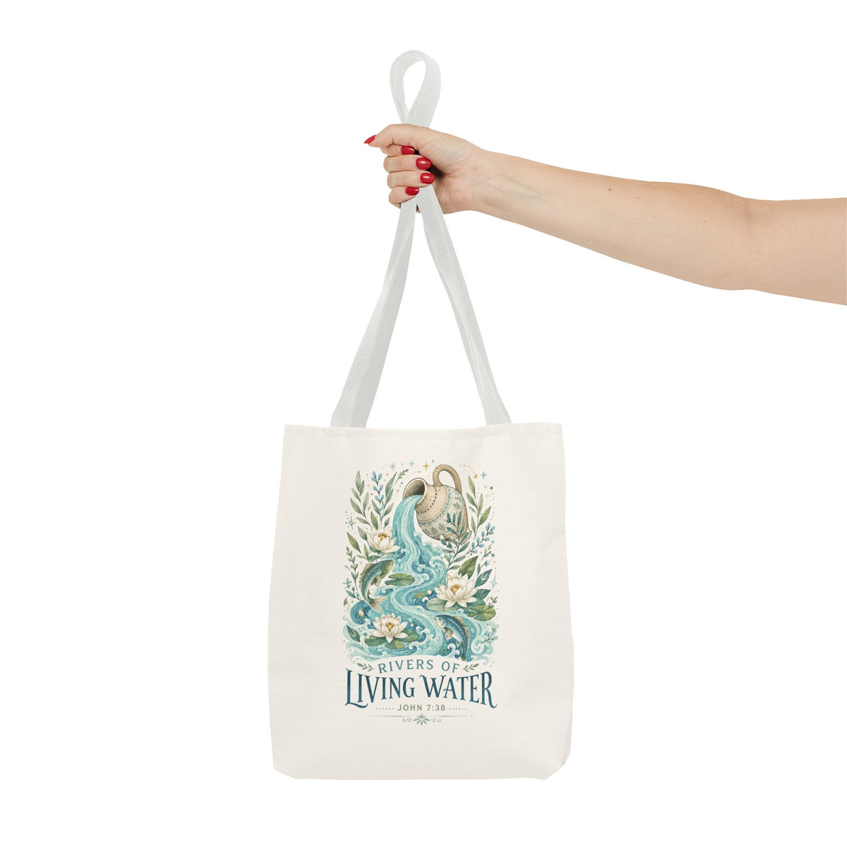 Tote — Rivers of Living Water Floral Faith Tote Bag