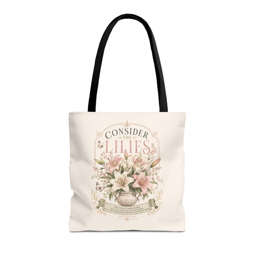 Consider the Lilies Floral Tote Bag