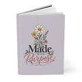 Made With Purpose Floral Hardcover Journal — Lined Inspirational Notebook (Ephesians 2:10)