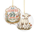Christian Lamb Ornament – “He Leaves the 99 to Find the One” Ceramic Decoration