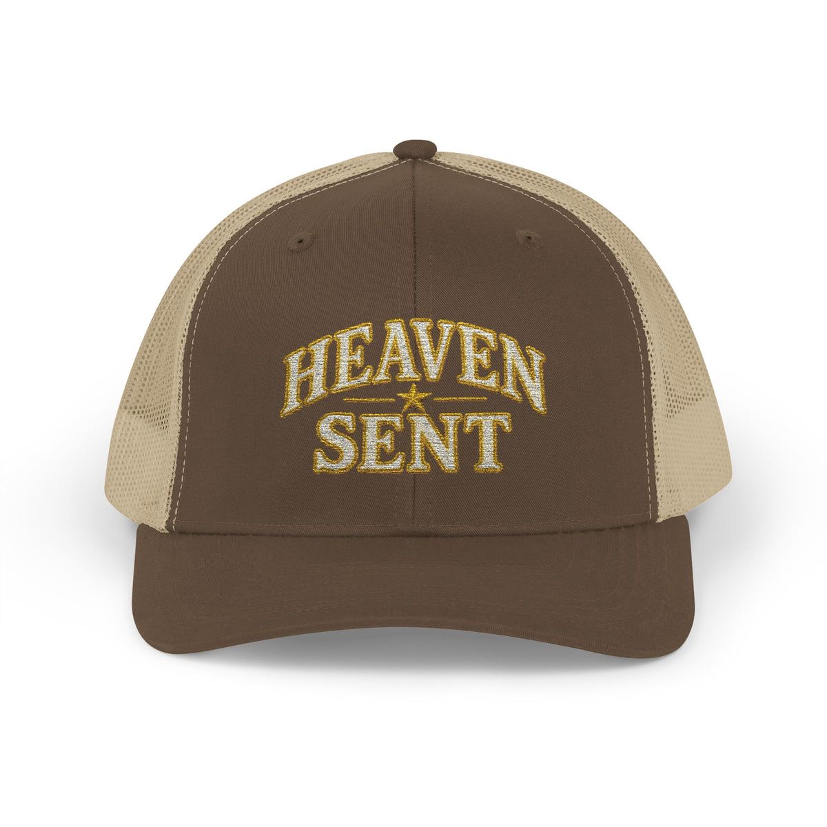 Heaven Sent Trucker Hat - Embroidered Snapback Cap