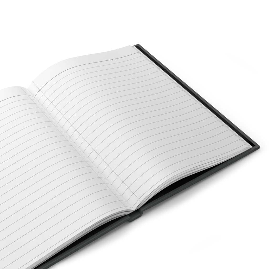 YHWH Hardcover Journal — Christian Lined Notebook with Gold Cross Design