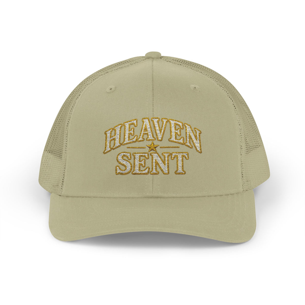 Heaven Sent Trucker Hat - Embroidered Snapback Cap