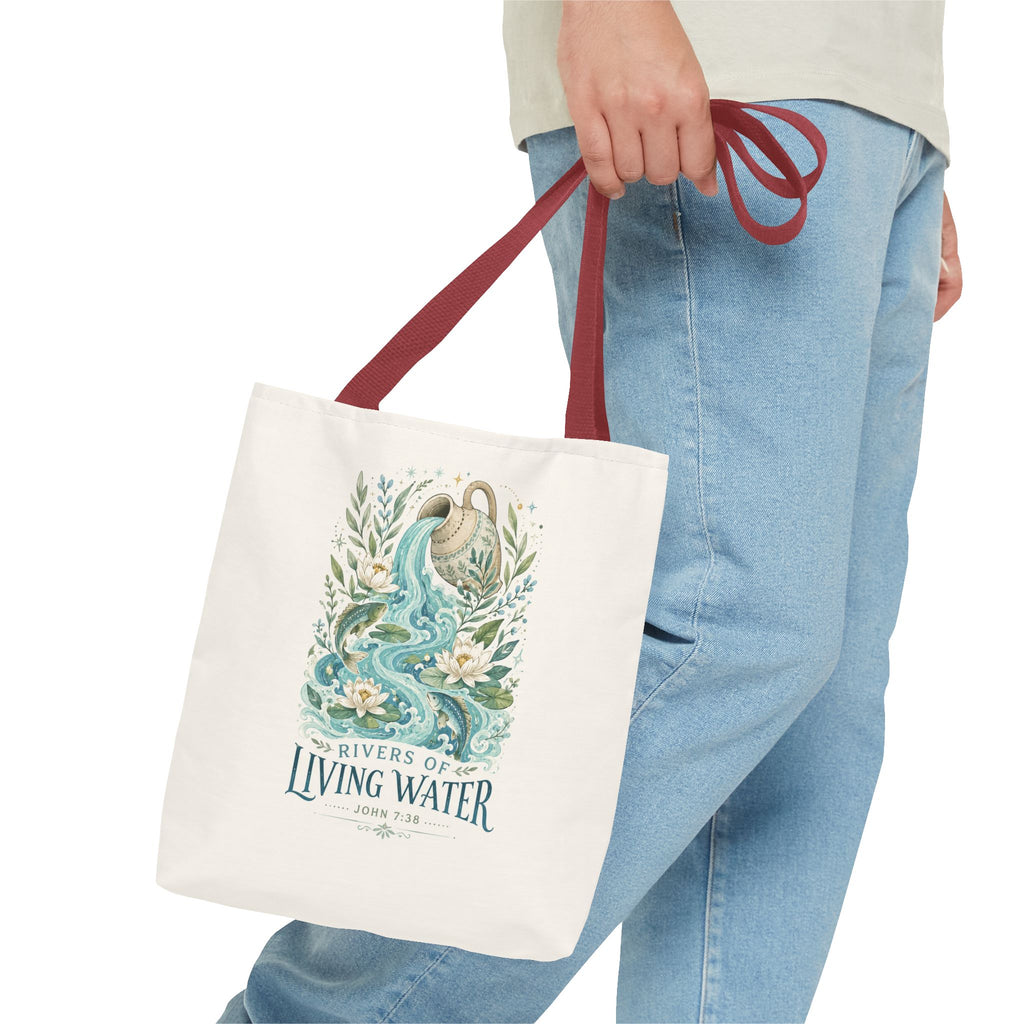 Tote — Rivers of Living Water Floral Faith Tote Bag
