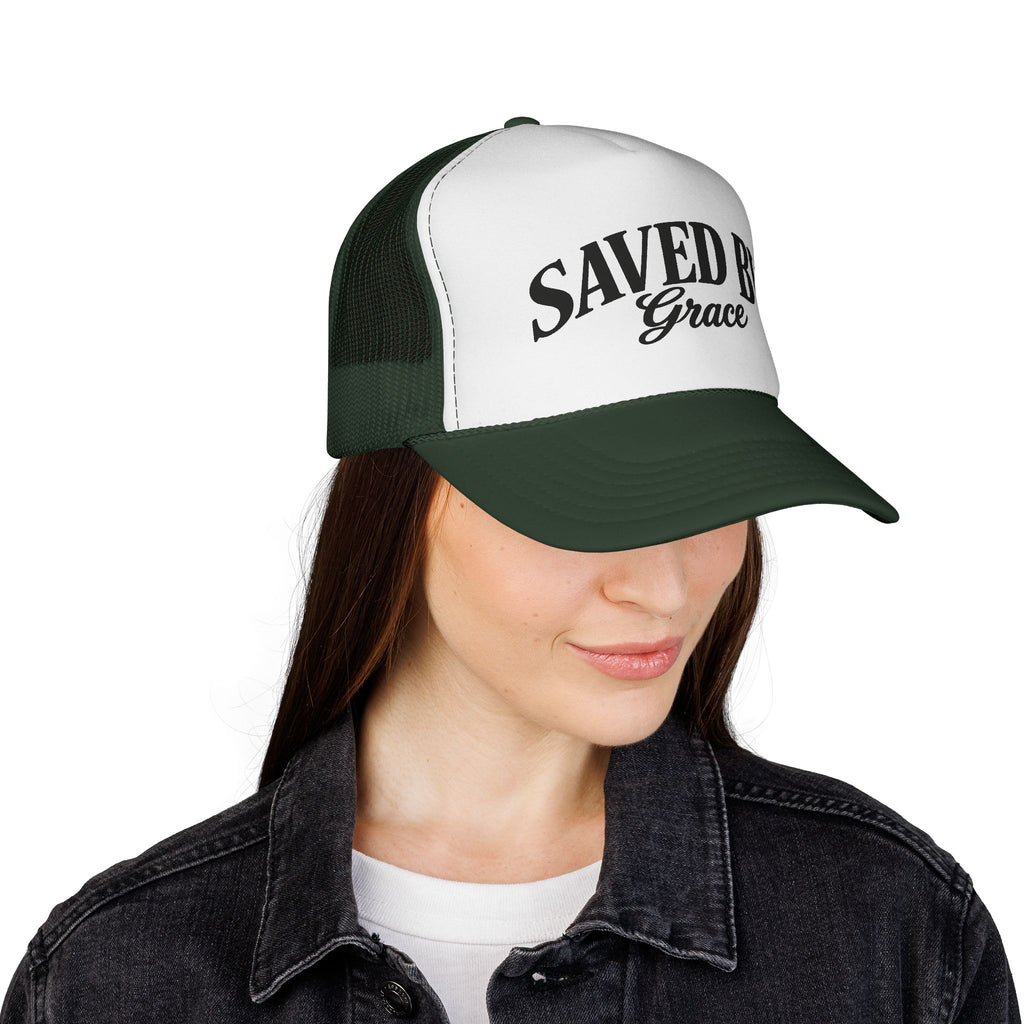 Saved By Grace trucker cap | Christian faith hat