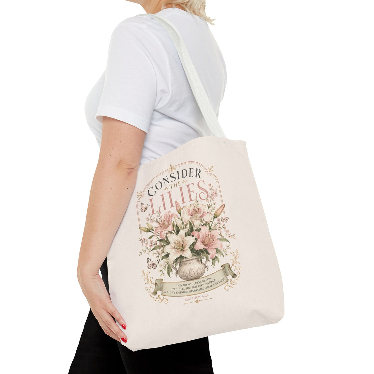 Consider the Lilies Floral Tote Bag