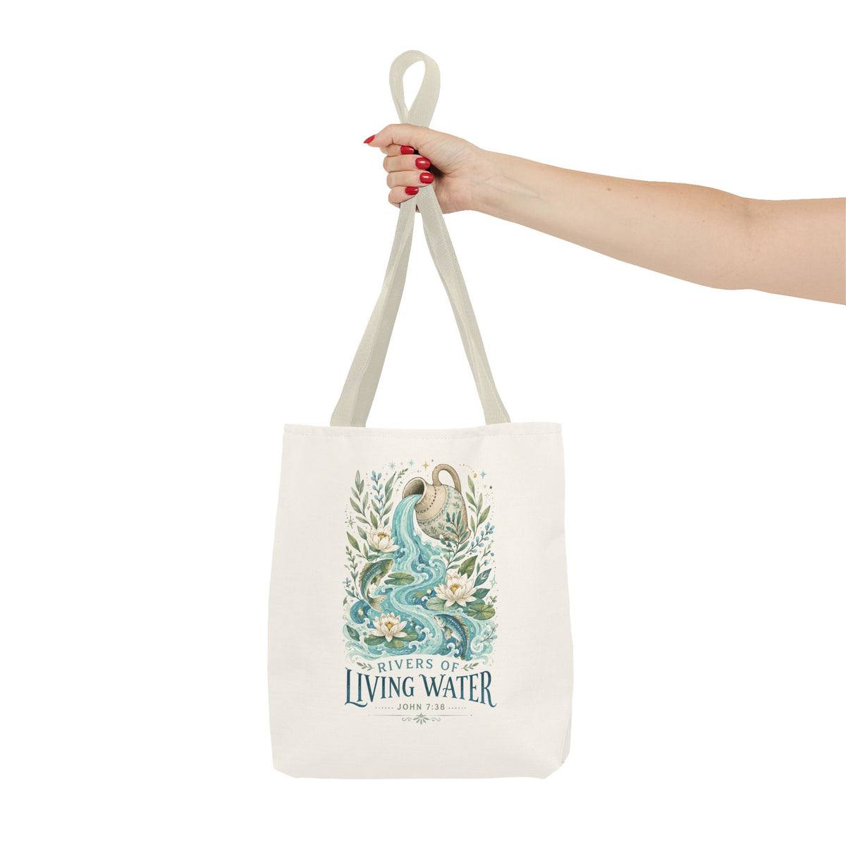 Tote — Rivers of Living Water Floral Faith Tote Bag