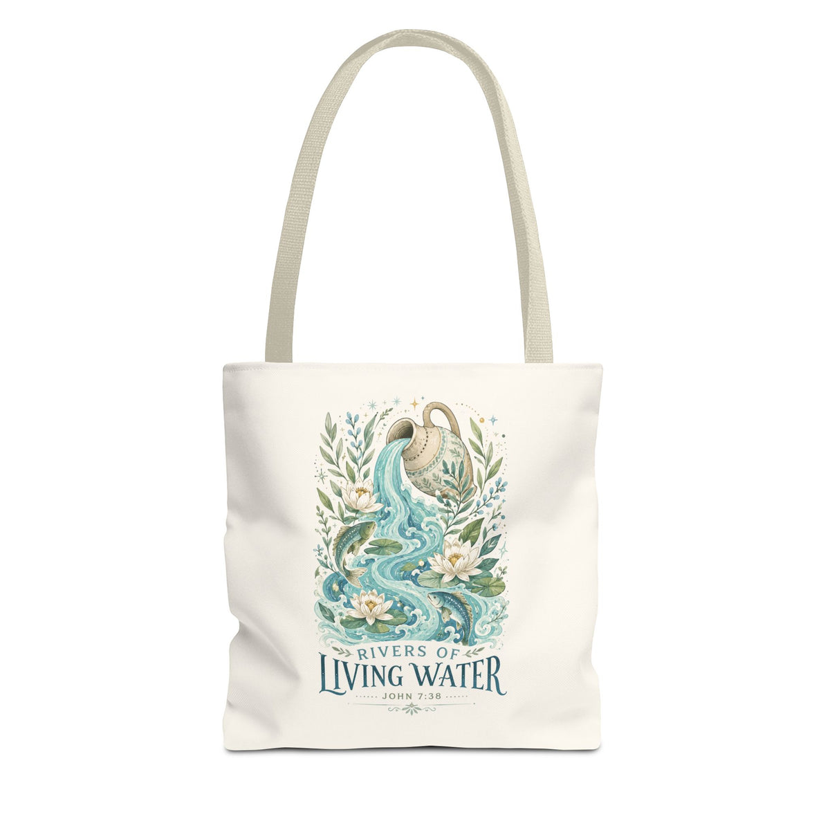 Tote — Rivers of Living Water Floral Faith Tote Bag