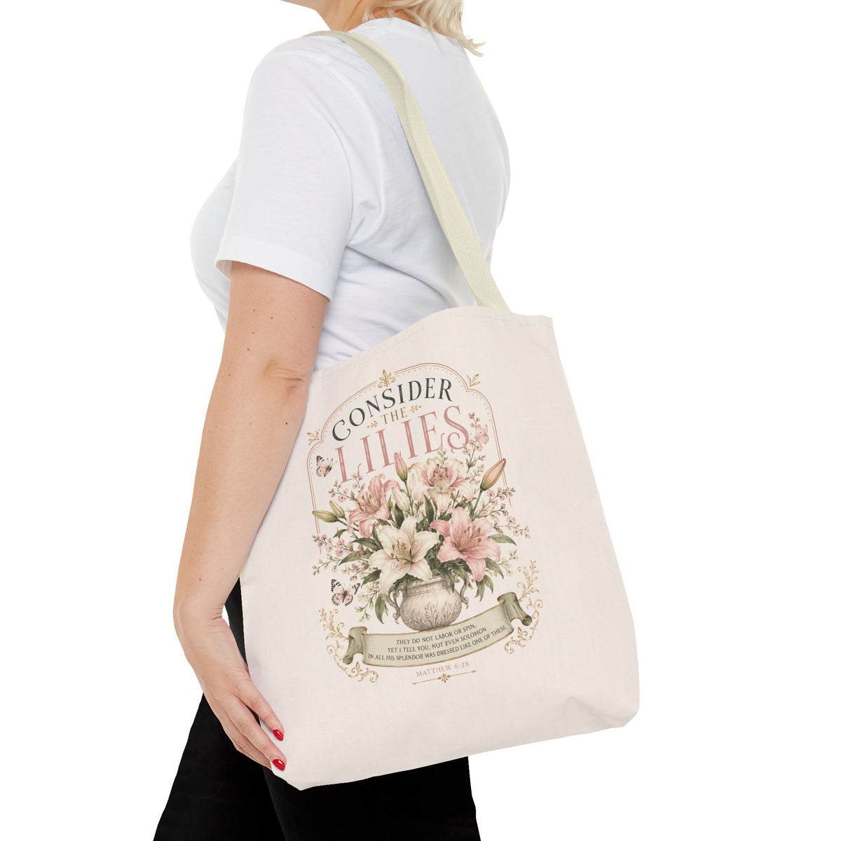 Consider the Lilies Floral Tote Bag