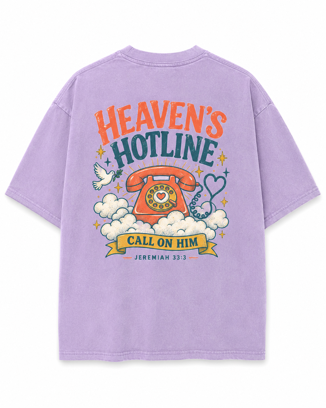 Heaven's Hotline T-Shirt — 'Call on Him' Christian Graphic Tee