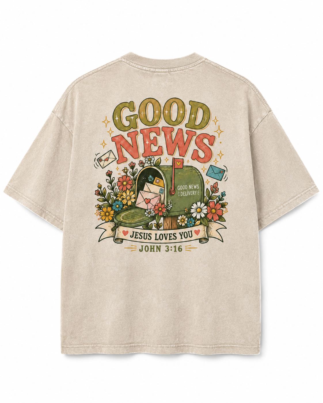Good News T-Shirt — 'Jesus Loves You' John 3:16 Christian Graphic Tee