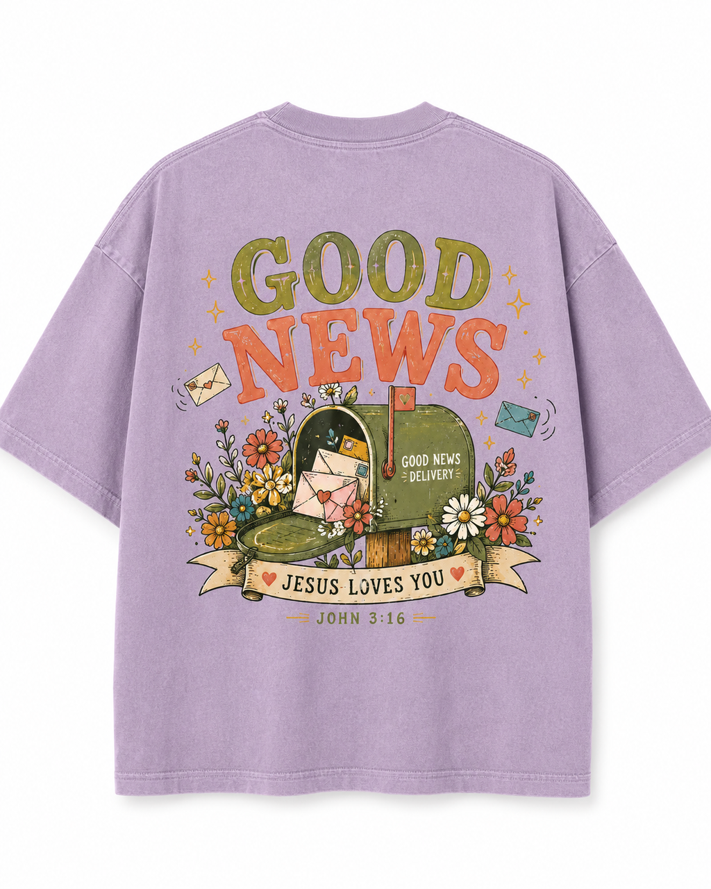 Good News T-Shirt — 'Jesus Loves You' John 3:16 Christian Graphic Tee