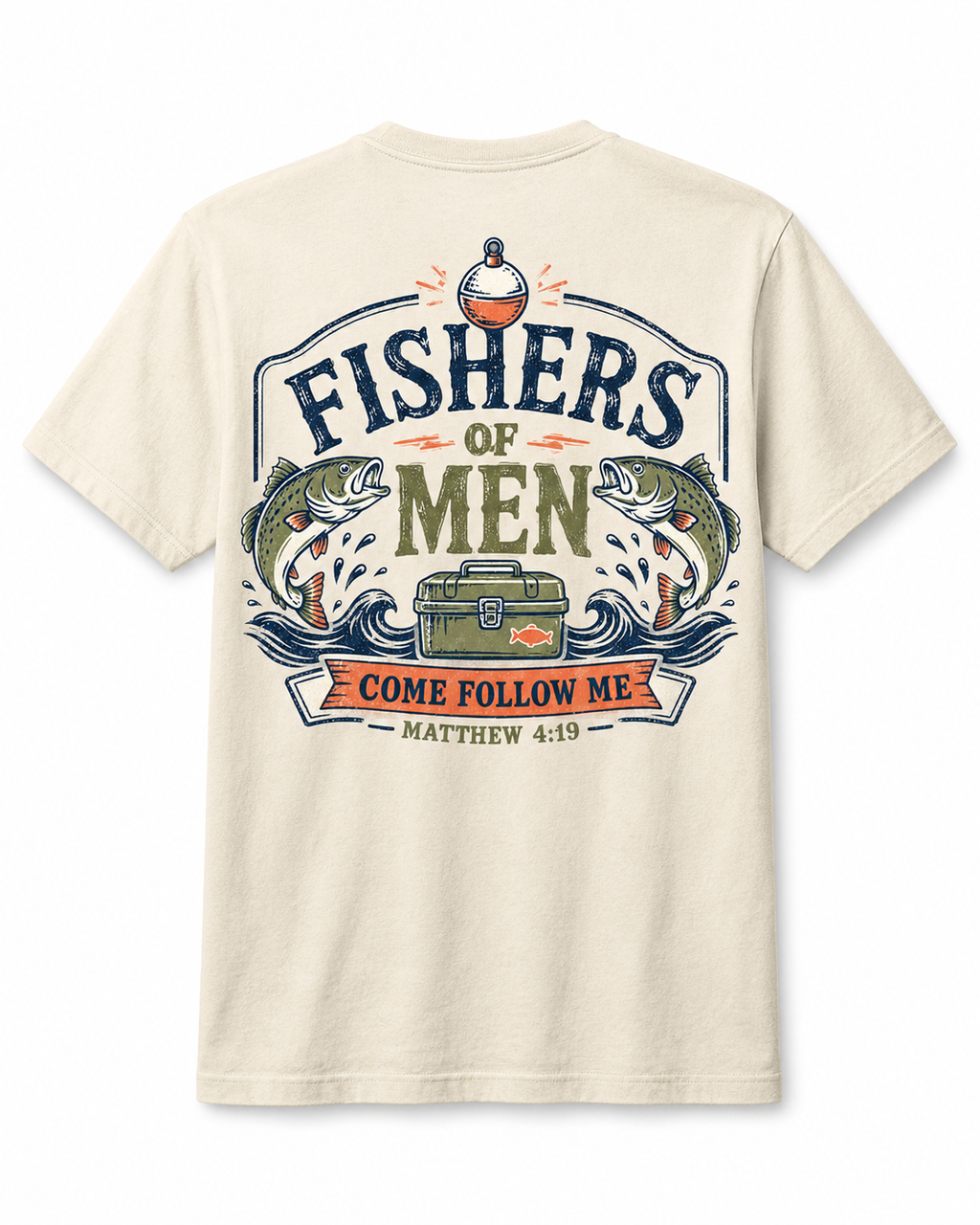 Fishers of Men T-Shirt — Christian Fishing Graphic Tee (Matthew 4:19)