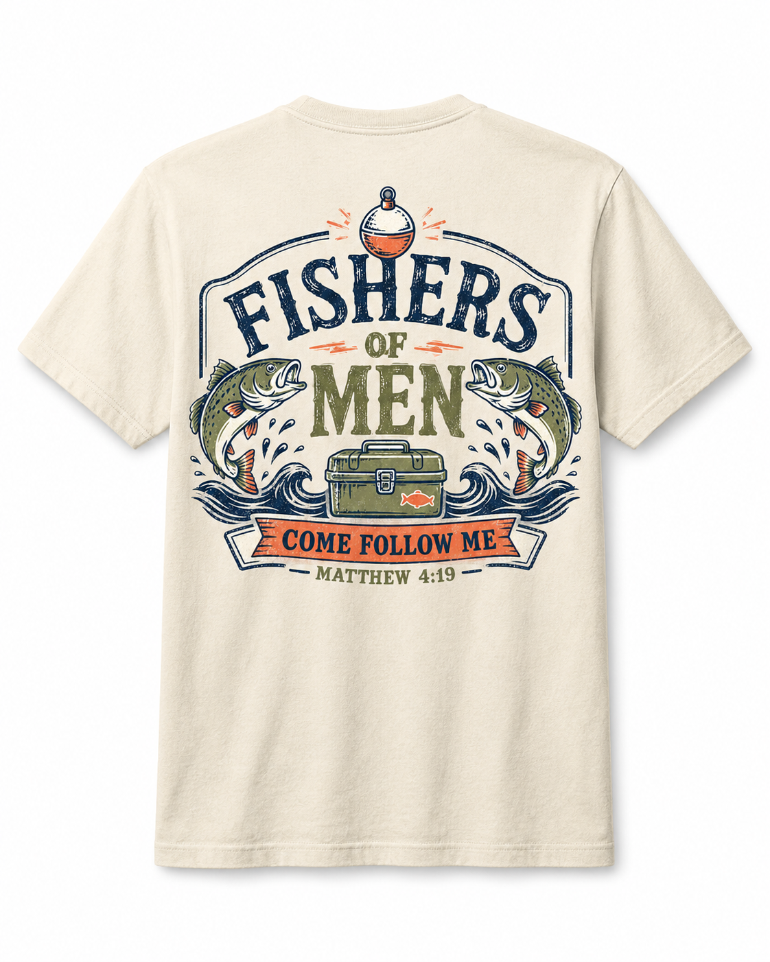 Fishers of Men T-Shirt — Christian Fishing Graphic Tee (Matthew 4:19)