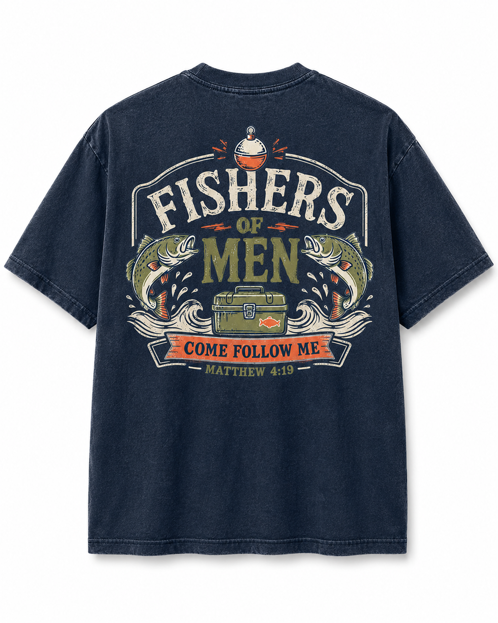 Fishers of Men T-Shirt — Christian Fishing Graphic Tee (Matthew 4:19)