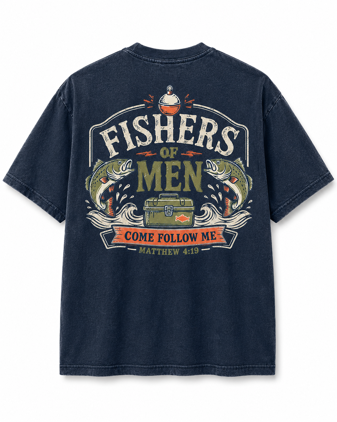 Fishers of Men T-Shirt — Christian Fishing Graphic Tee (Matthew 4:19)