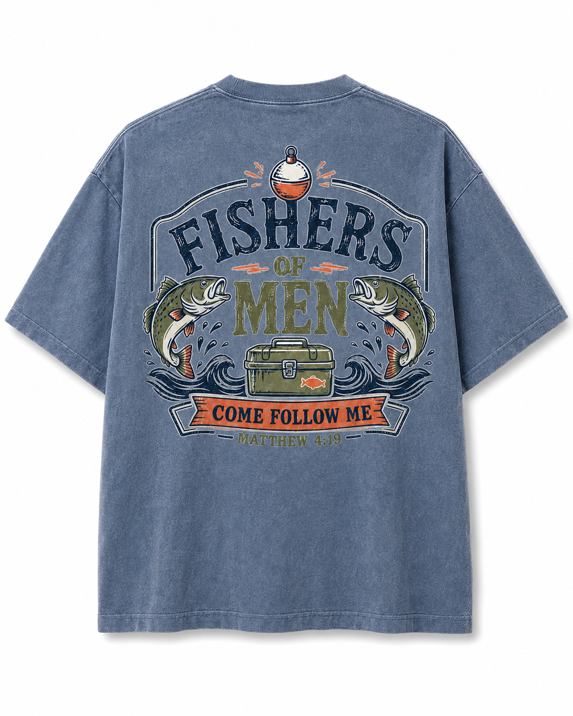 Fishers of Men T-Shirt — Christian Fishing Graphic Tee (Matthew 4:19)