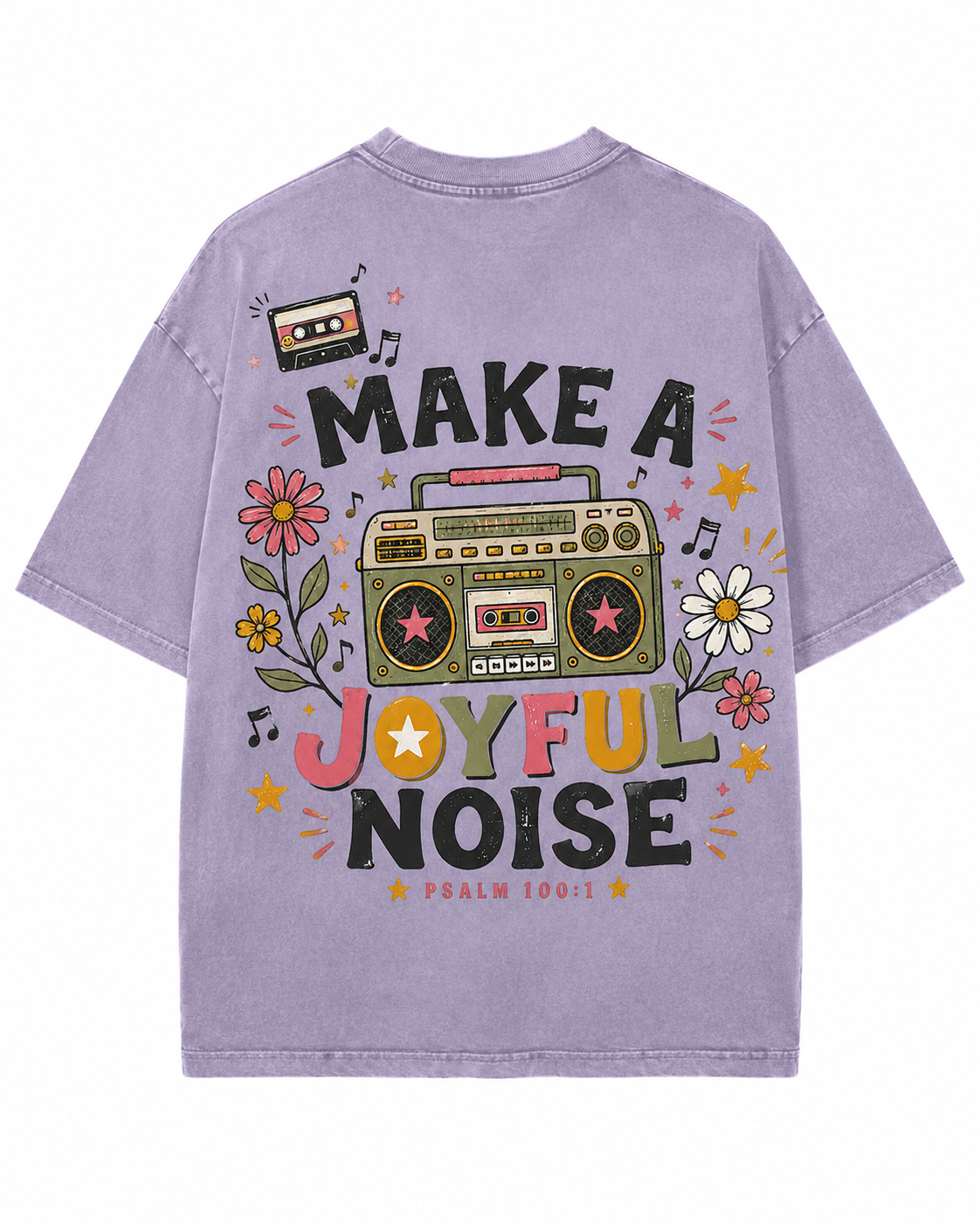 Make a Joyful Noise T-Shirt — Retro Boombox Christian Tee