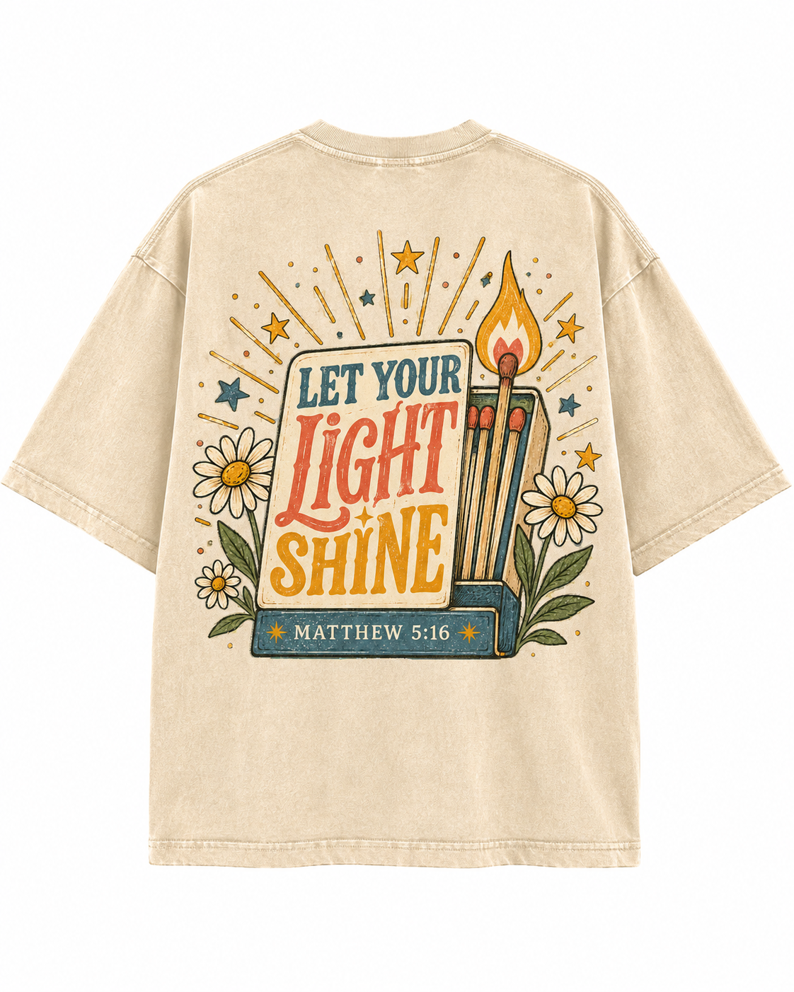 Let Your Light Shine T-Shirt — Matthew 5:16 Inspirational Christian Tee