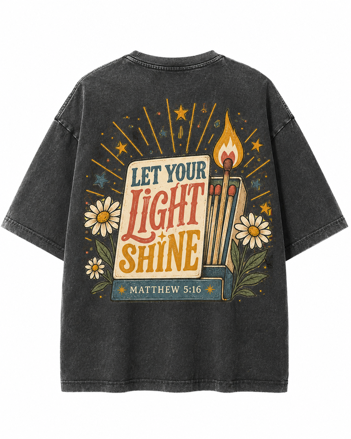 Let Your Light Shine T-Shirt — Matthew 5:16 Inspirational Christian Tee