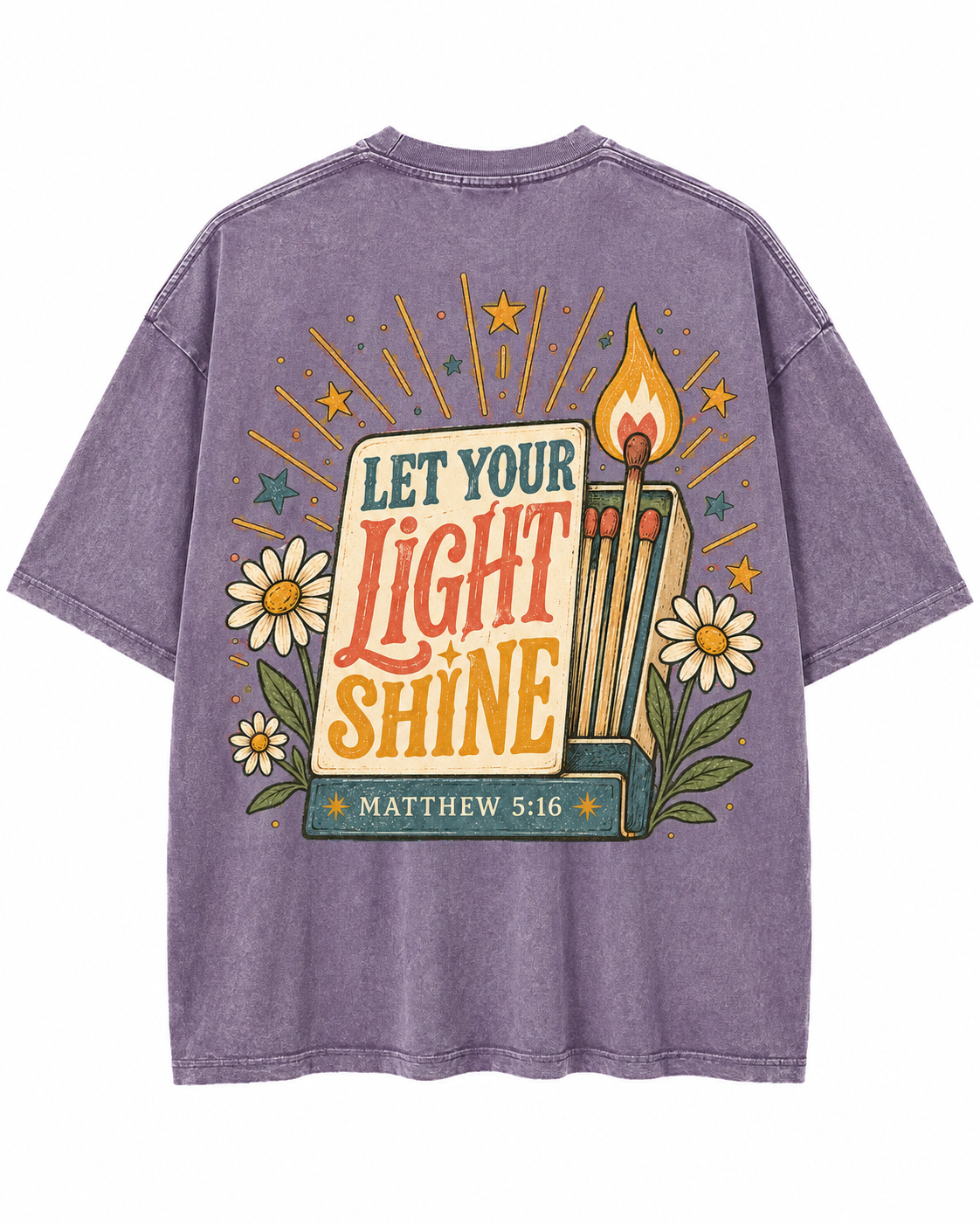 Let Your Light Shine T-Shirt — Matthew 5:16 Inspirational Christian Tee