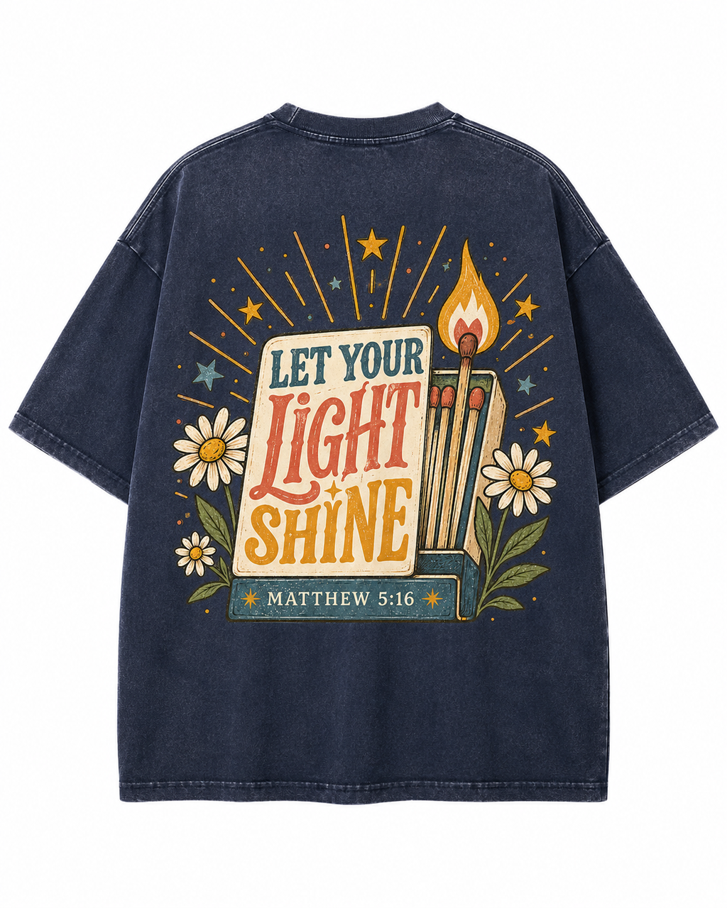 Let Your Light Shine T-Shirt — Matthew 5:16 Inspirational Christian Tee