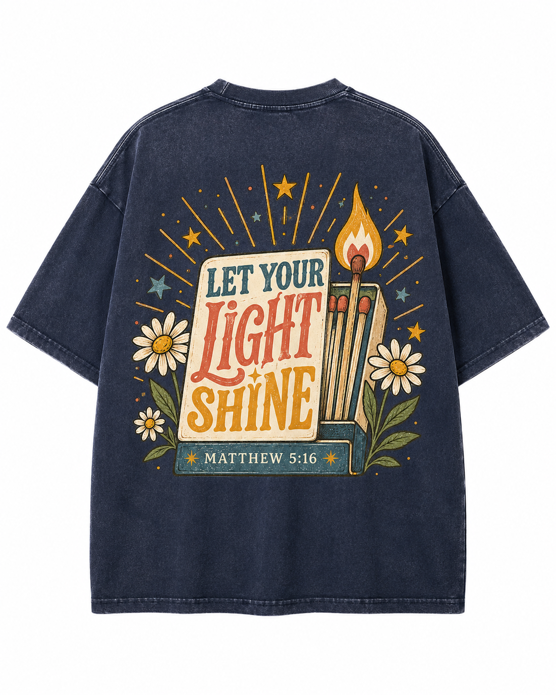 Let Your Light Shine T-Shirt — Matthew 5:16 Inspirational Christian Tee