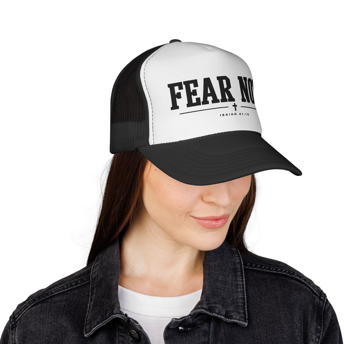 Fear Not Trucker Cap — Isaiah 41:10 Christian Mesh Hat