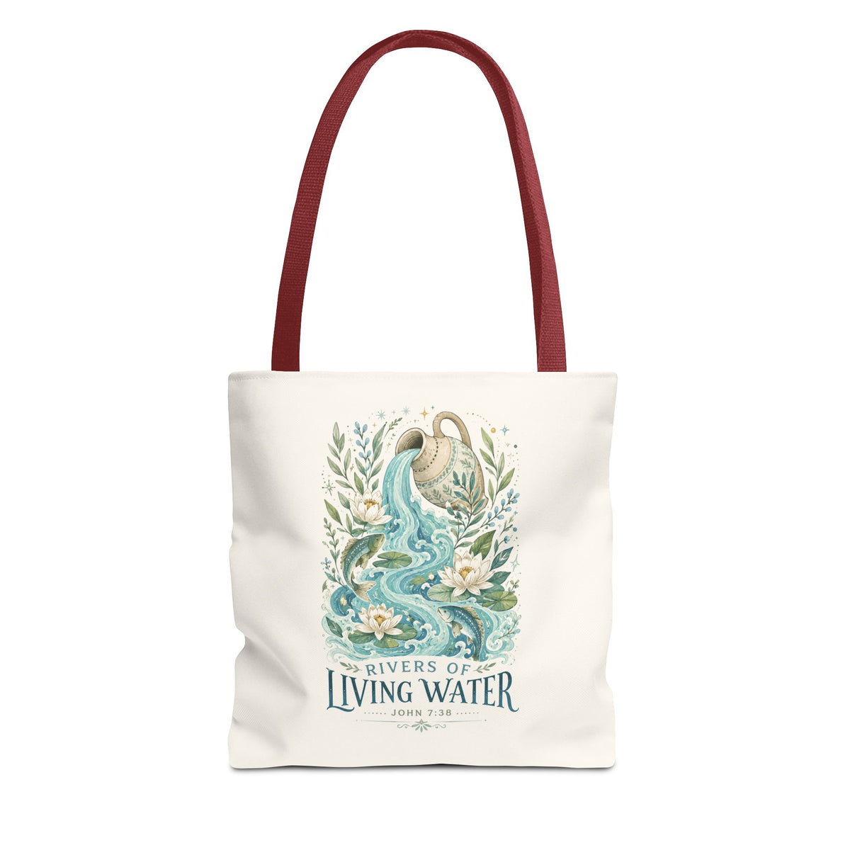 Tote — Rivers of Living Water Floral Faith Tote Bag