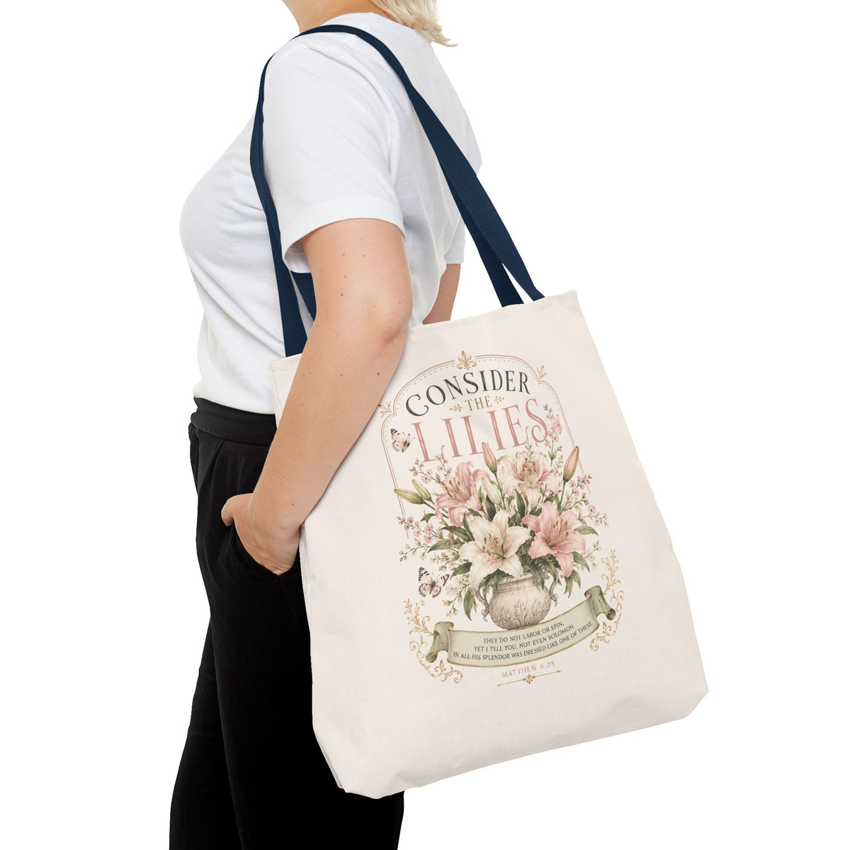 Consider the Lilies Floral Tote Bag