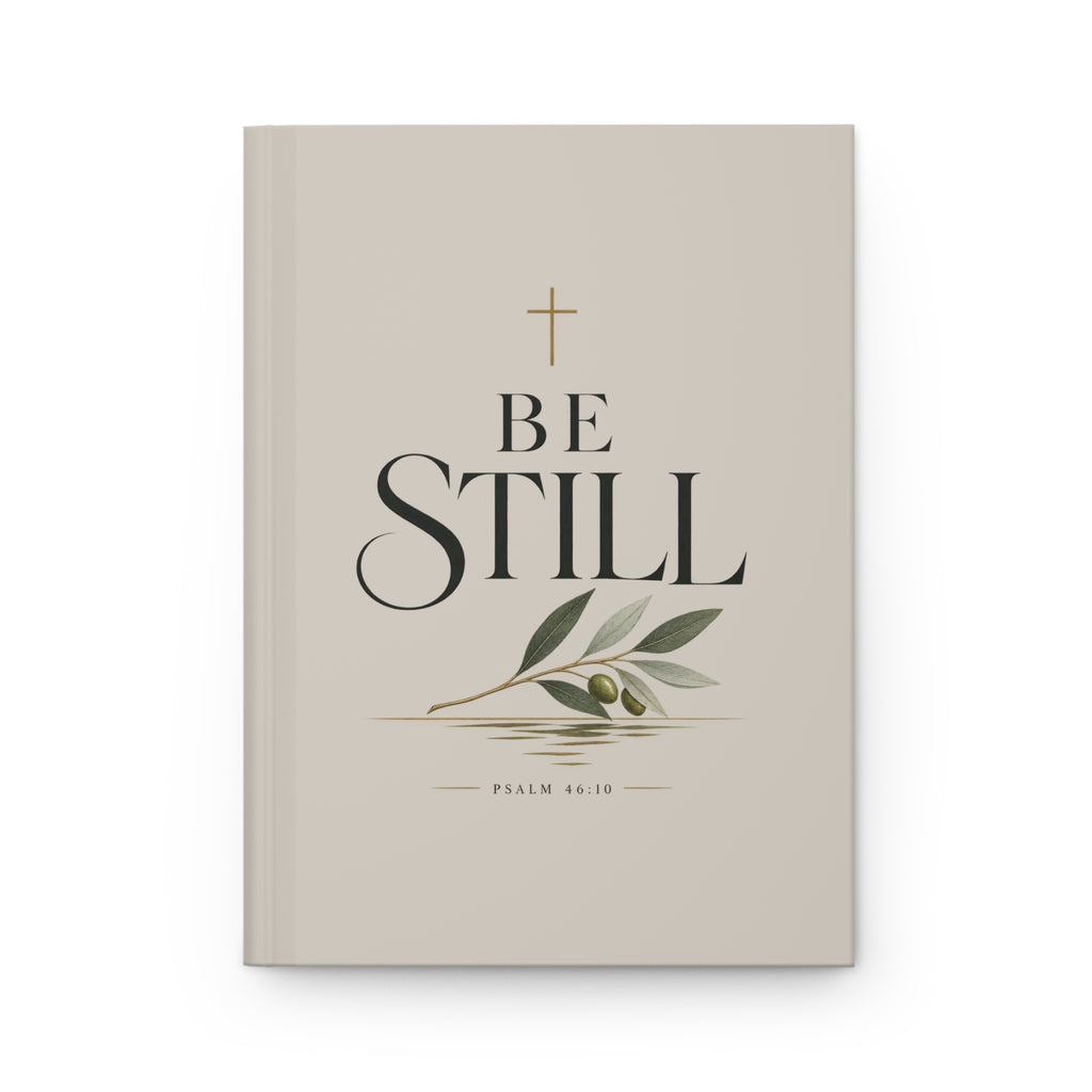 Be Still Hardcover Journal — Christian Lined Notebook (Psalm 46:10)