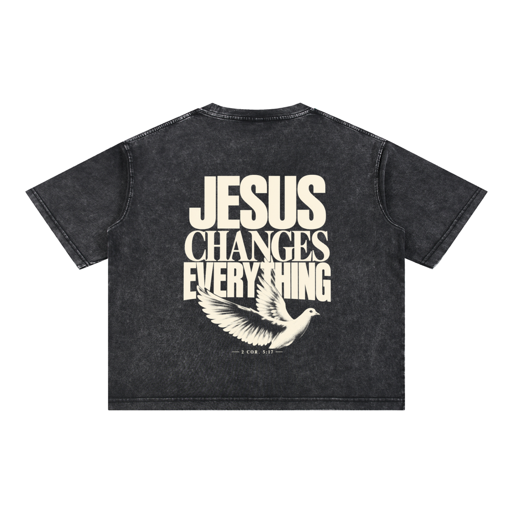 Mineral Wash Boxy Cotton T-Shirt