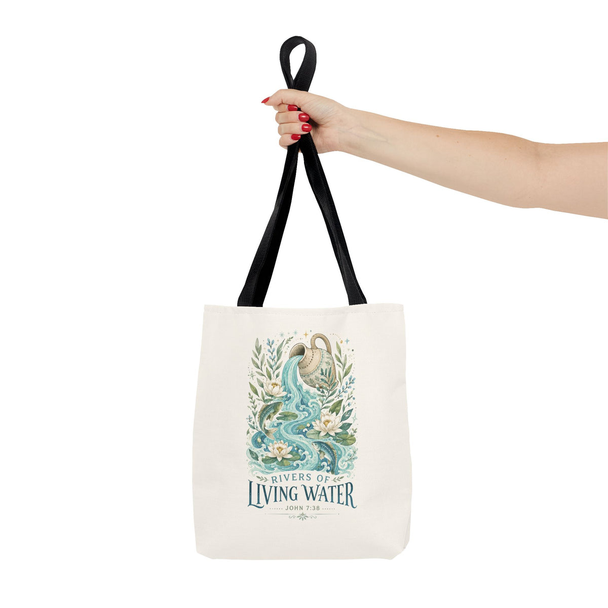 Tote — Rivers of Living Water Floral Faith Tote Bag