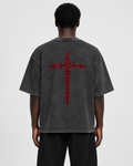 Crimson Cross Mineral Wash Boxy Tee
