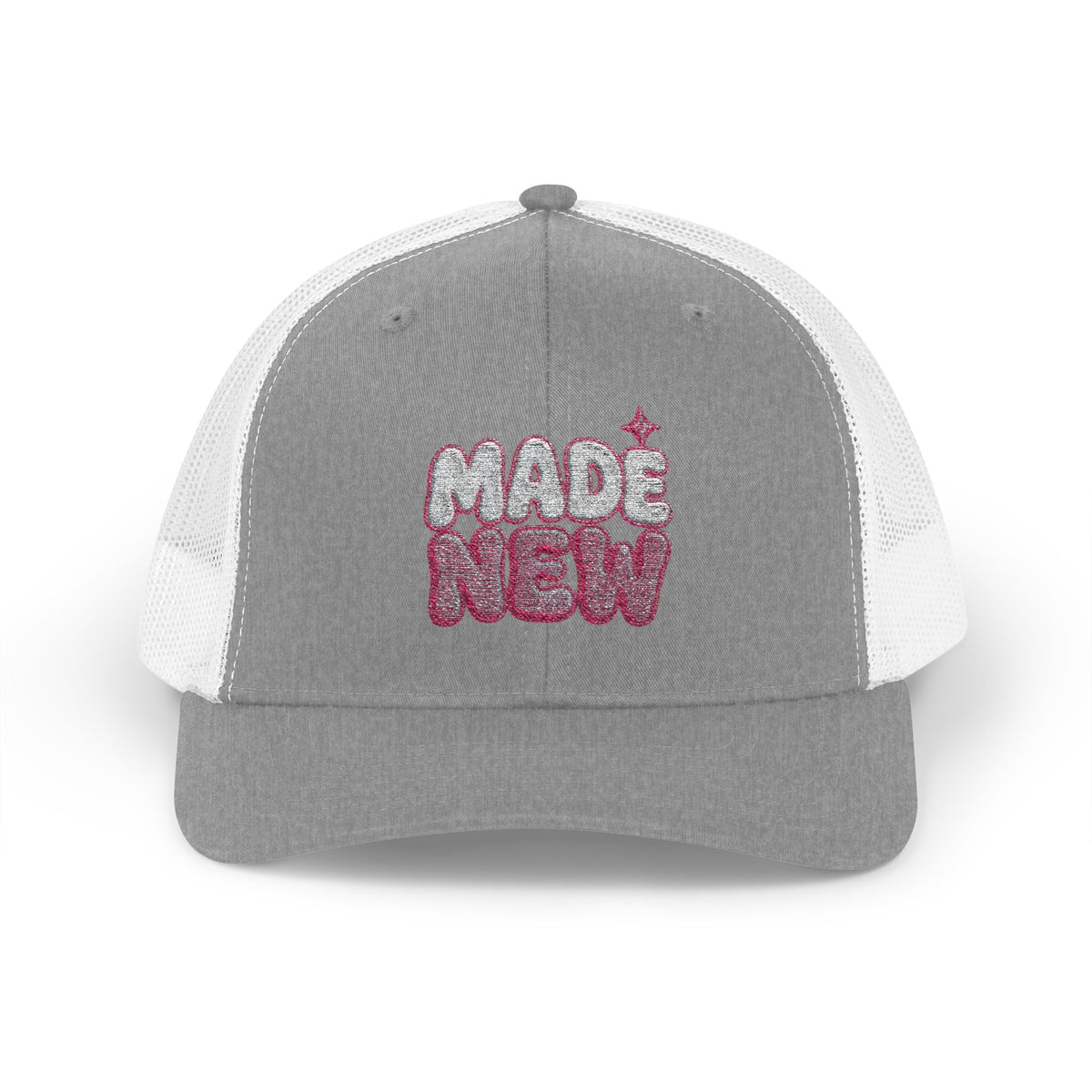 Made New Trucker Hat — Pink Glitter 'Made New' Snapback Cap