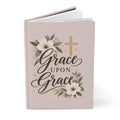 Grace Upon Grace Hardcover Journal — Christian Floral Lined Notebook