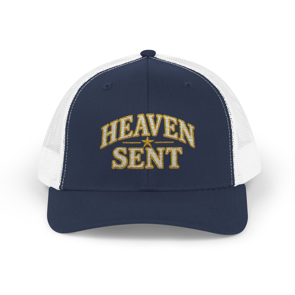 Heaven Sent Trucker Hat - Embroidered Snapback Cap