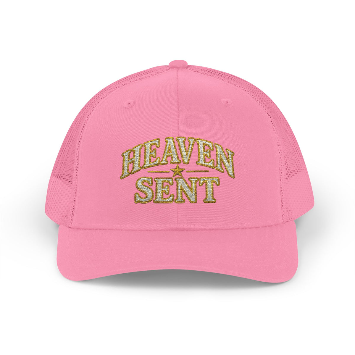 Heaven Sent Trucker Hat - Embroidered Snapback Cap