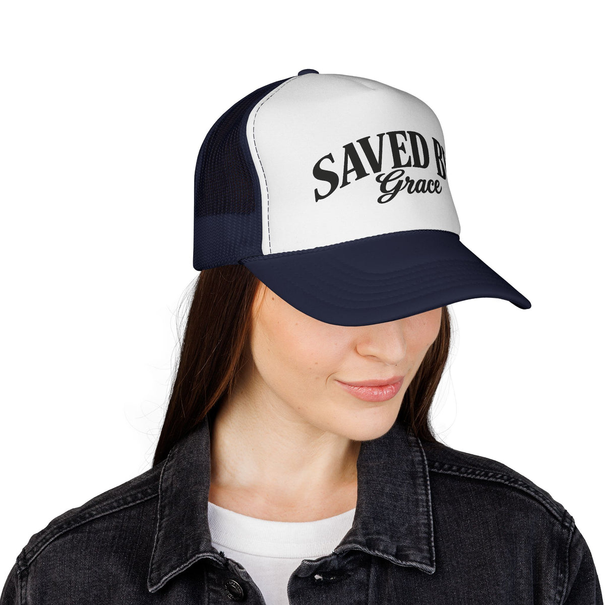 Saved By Grace trucker cap | Christian faith hat