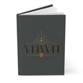 YHWH Hardcover Journal — Christian Lined Notebook with Gold Cross Design