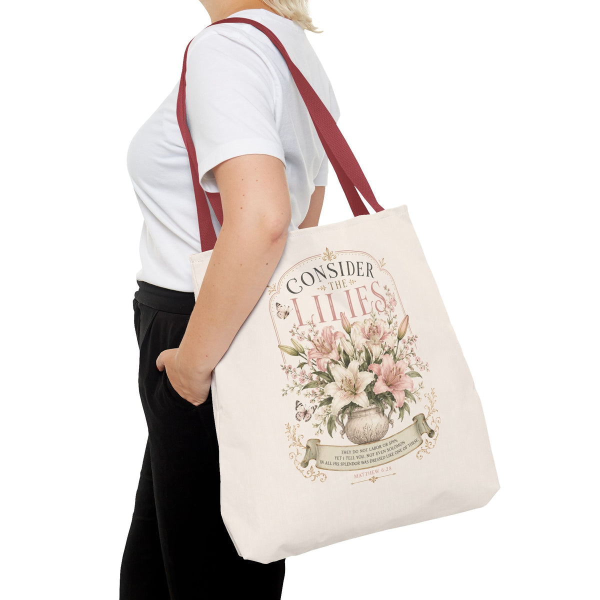Consider the Lilies Floral Tote Bag