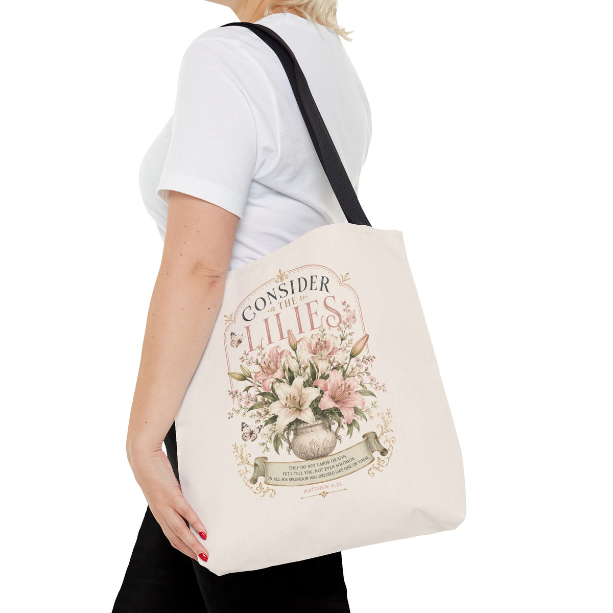 Consider the Lilies Floral Tote Bag