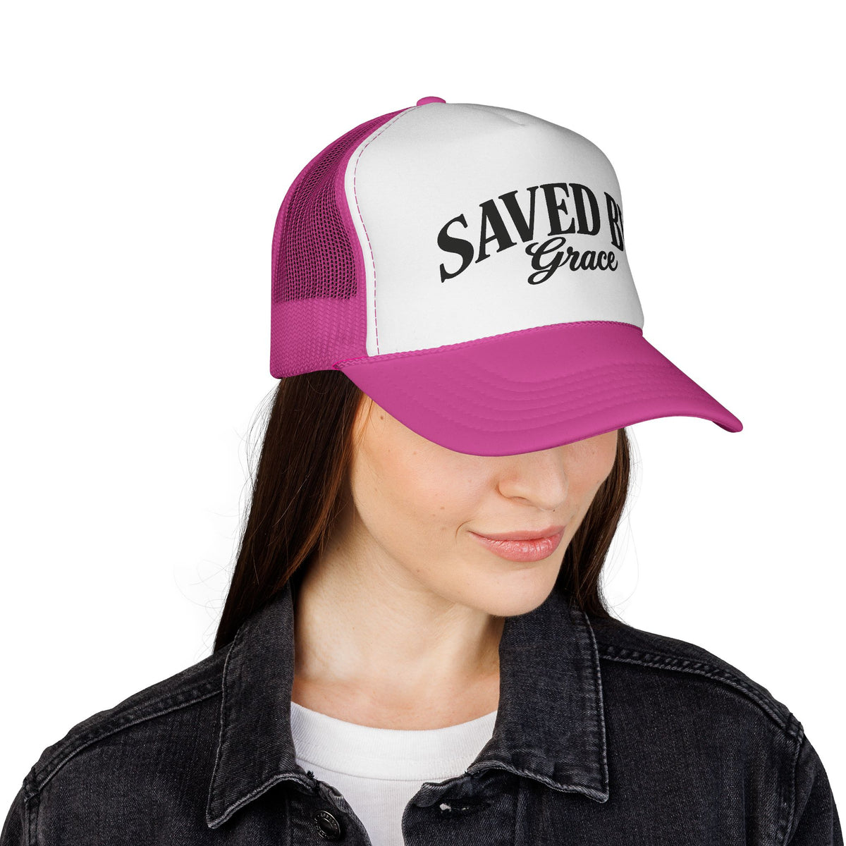 Saved By Grace trucker cap | Christian faith hat