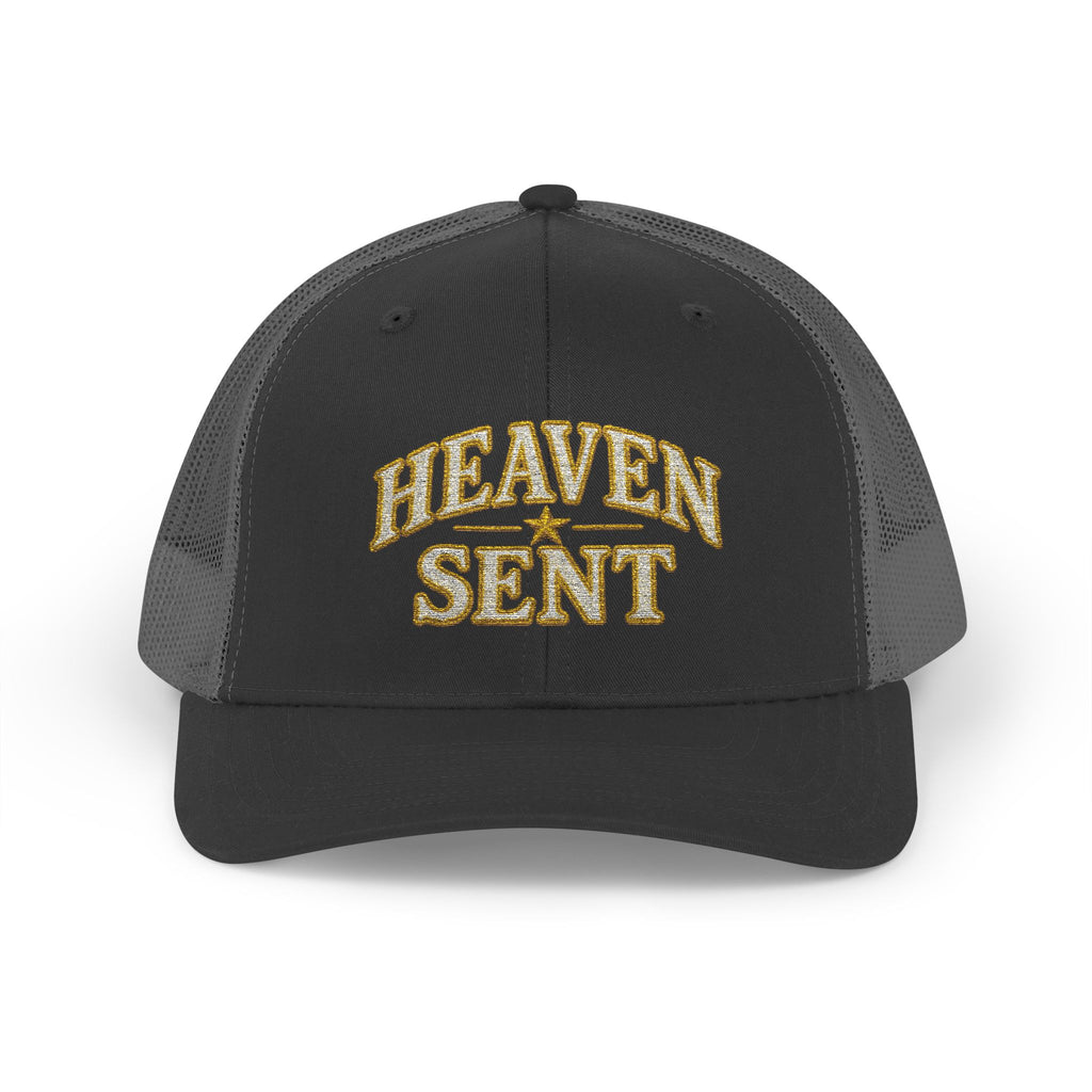 Heaven Sent Trucker Hat - Embroidered Snapback Cap