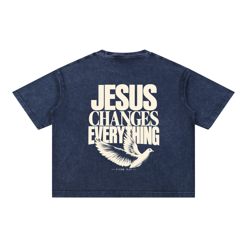 Mineral Wash Boxy Cotton T-Shirt