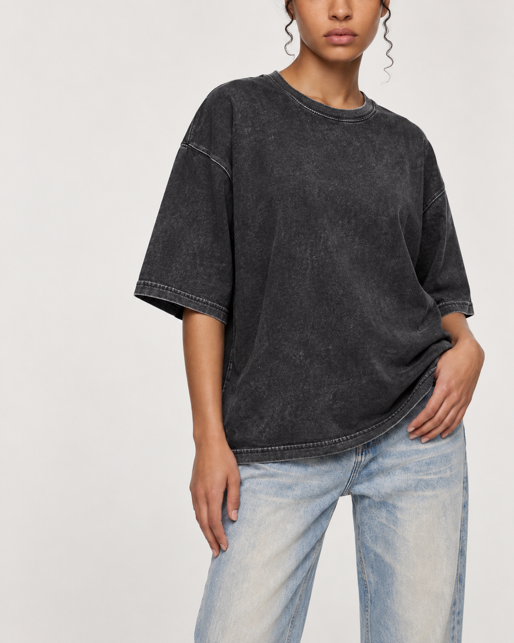Crimson Cross Mineral Wash Boxy Tee
